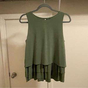 Green pleated top from Banana Republic!